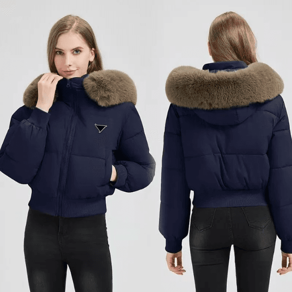 Womens puffer jacket designer fur collar down jacket women brand coat jacket Long Sleeves Designer Lady Slim Jacket Down Coat Windbreaker Short winter jacket s-xl