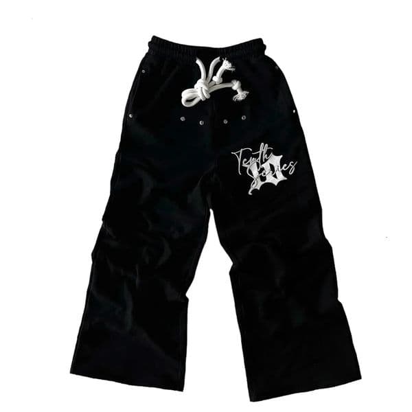 Y2K Streetwear Sweatpants Men Women Joggers Harajuku Hip Hop Letter Graphic Embroidery Oversized Pants Goth Casual Trousers 240708