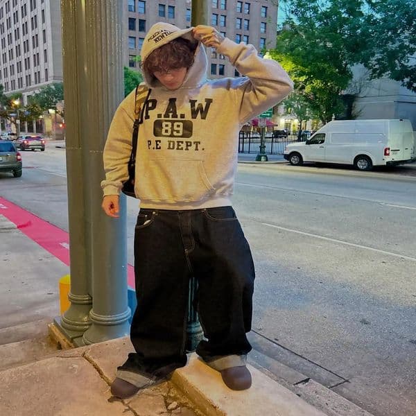 Harajuku Distressed Athletics Hoodies Grunge Oversize Hoodie Hiphop Y2k Top Casual Streetwear Sweatshirt Tracksuit Men Clothing 250605