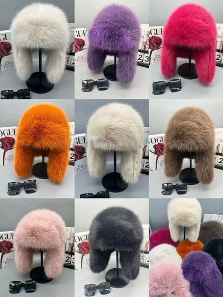 2024 Autumn Winter New Imitation Mink Fur Hat, Children's Fashionable And Versatile ear Protection, Warm Skiing Lei Feng Hat ddmythur