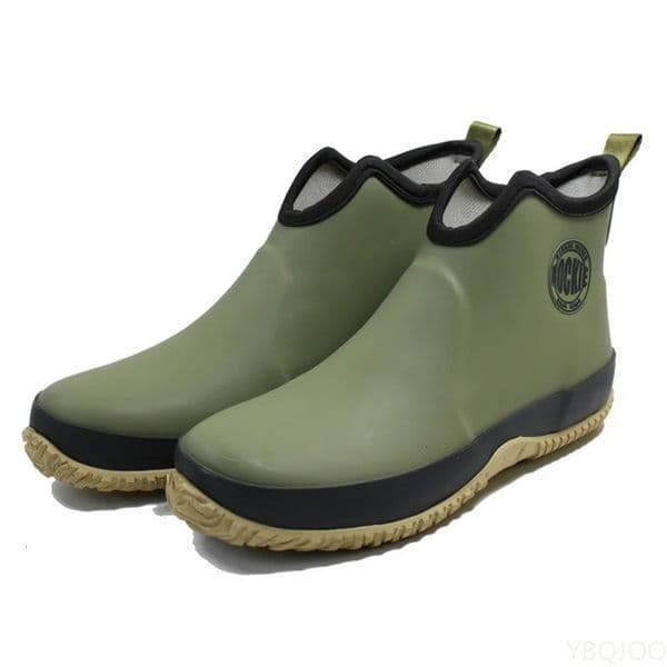 Mens Non-Slip Rain Boots Waterproof Rubber Ankle Boots Outdoor Leisure Fishing Boots Student Rain Boots Platform Boots 240712