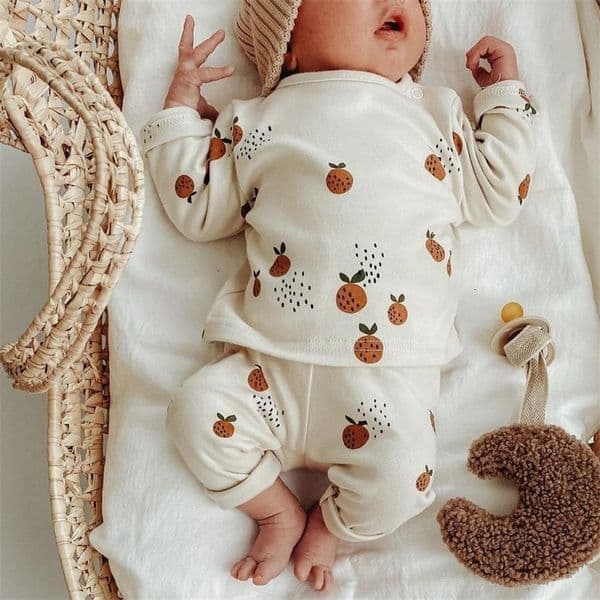 Clothing Sets 0 born Kid Baby Boys Girls Clothes Long Sleeve Cotton Top and Pant Suit Pj Cute Sweet Sleepwear Pajamas Outfit 230331