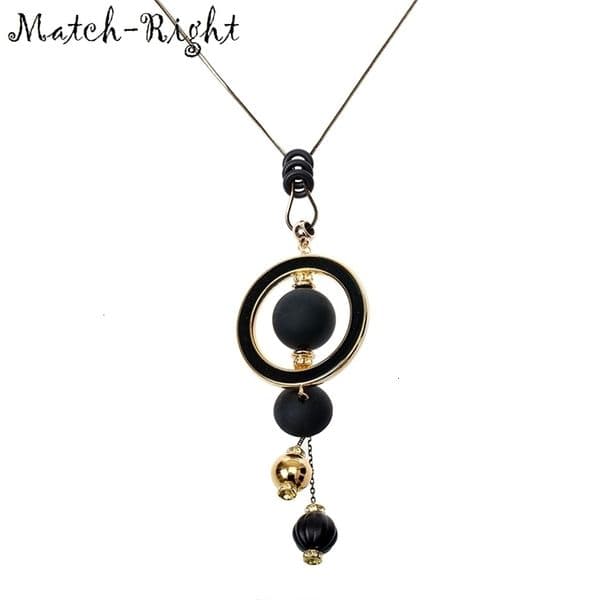 Pendant Necklaces Match Right Women Necklace Long Pendants Wood Beads Sweater For Jewelry SP014 230831bj