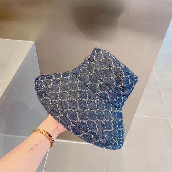 Wide Brim Bucket Hats fisherman hat female display face small spring and summer everything casual face covering printed hat designer bucket basin hat