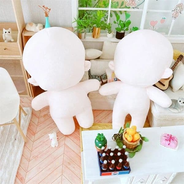 15 20cm DIY Plush Doll Normal Fat Cotton Body NO Attribute Kits Blank Unembroidery 20cm Dolls Girls Gifts 231228