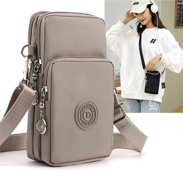 Women Mobile Phone Bag Nylon Cell Phone Bag Coin Purse Strap Shoulder Bag Small Crossbody Bags for Women Wallet Travel Purse 250327bj