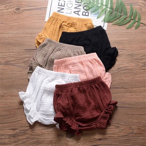 Infant Kids Harem Pants Cotton Linen Shorts born Baby Boys Girls Short Trousers PP Pants Diaper Covers Bloomers 0-24 months 240531