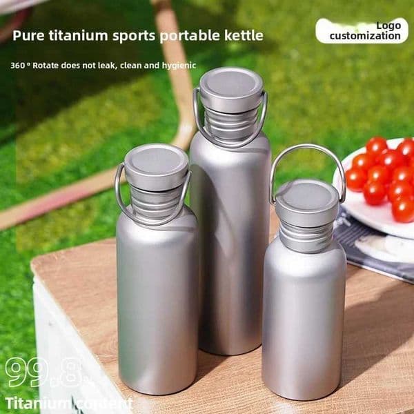 Pure Titanium Cycling Outdoor Sports Kettle Single Layer Camping Lightweight Portable Mountaineering Kettle J250923