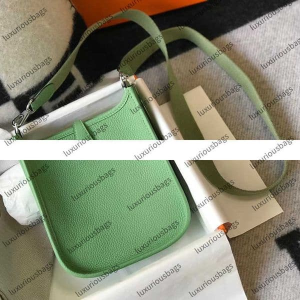 Top Designer Bag Handmade wax thread 2025 new Evelyn flight attendant mini one crossbody cowhide wide shoulder strap small square bag90