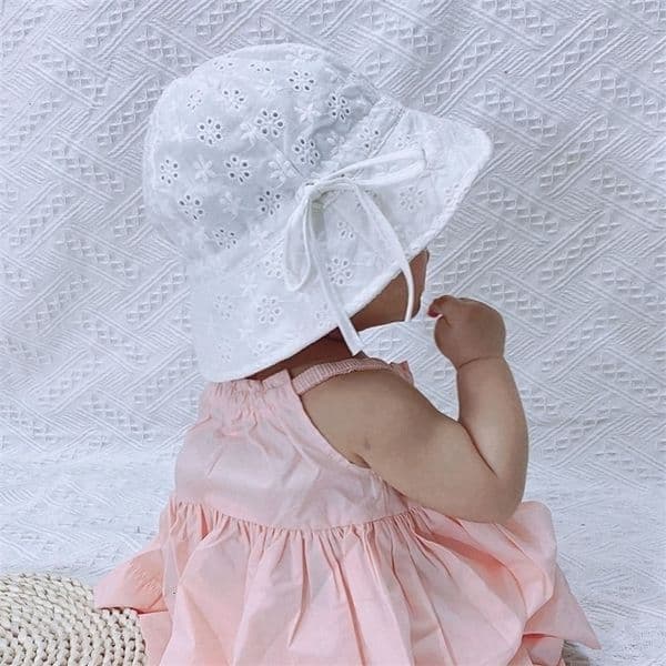 Topi Bayi Perempuan Luar Ruangan Musim Semi Panas Baru Nelayan Ikatan Simpul Renda Pelindung Matahari 220611