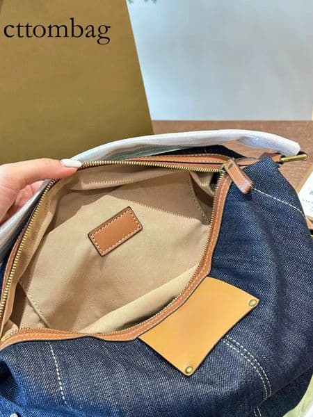 High quality female designer shoulder bag underarm bag vintage denim bag super casual and sexy