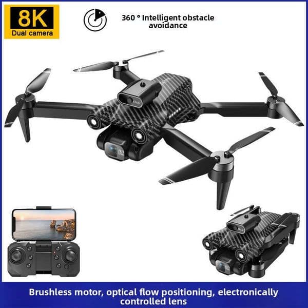 Drone With HD Dual Camera, Remote Control Aircraft, Quadcopter, Foldable Obstacle Avoidance