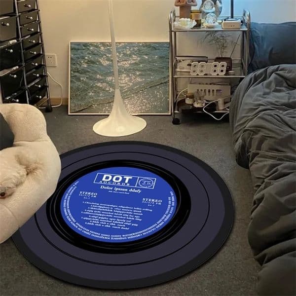 Carpet for Living Room Round Soft Home Decoration IG Bedroom Bedside Plush Mat Non slip Cloakroom Fluffy Rug Tapis 231101bj