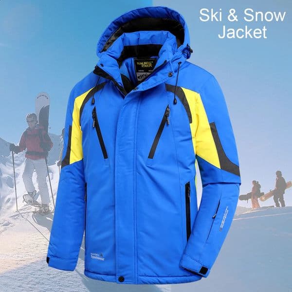 Men Winter Outdoor Jet Ski Premium Snow Warm Parkas Jacket Coat Outwear Casual Hooded Waterproof Thick Fleece Parka 241120
