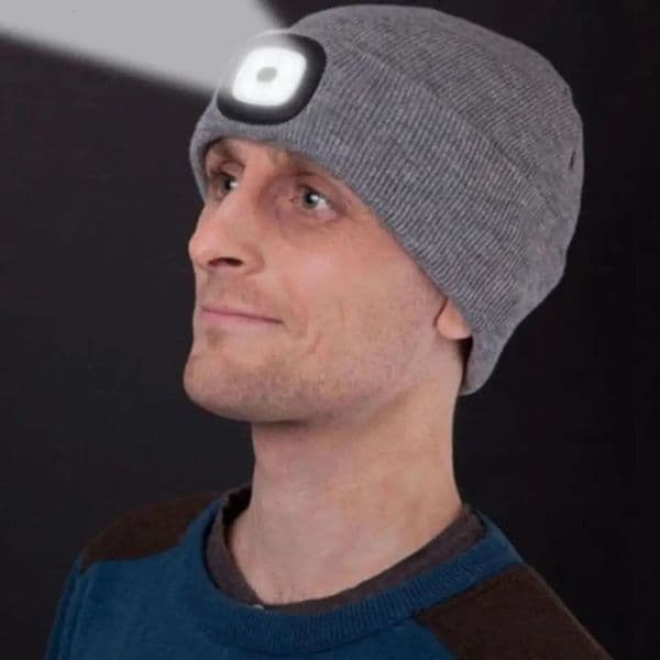 Cycling Caps Masks Led Light Knitted Hat Beanie Winter Outdoor Sports Night Hiking Fishing Camping Glow Warm Elastic Bonnet Unisex Headlight 231215