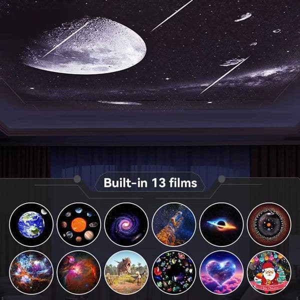12 IN 1 Galaxy Star Projector with Meteor Ultra Clear Night Light Lamp Rotary Space Ball Planetarium Projector Lights for Kids G X2509241