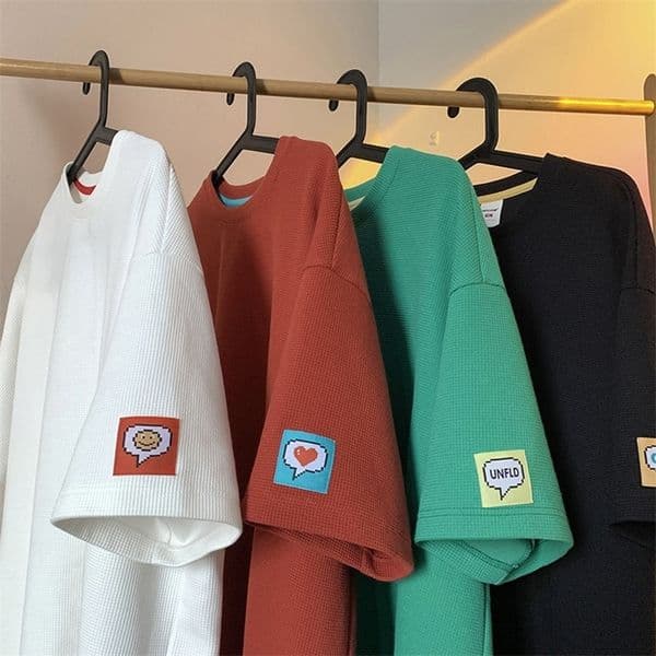 Men's T-Shirts Summer Waffle Fashion Casual TShirt Exquisite Printing Streetwear Men T-Shirt Oversized Harajuku High Quality Short Sleeve 230510