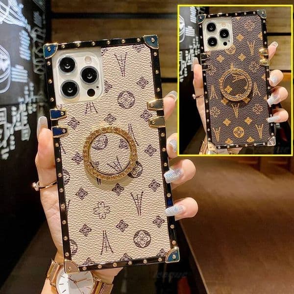 Leather Phone Ring Case for Vivo Y35 Y78 Y28 Y22 Y77 Y16 Y15s Y17s Y33s Y53s 4G Y21 Y52 Y72 Y76 Y31 Y55 V23 V25 Pro 5G