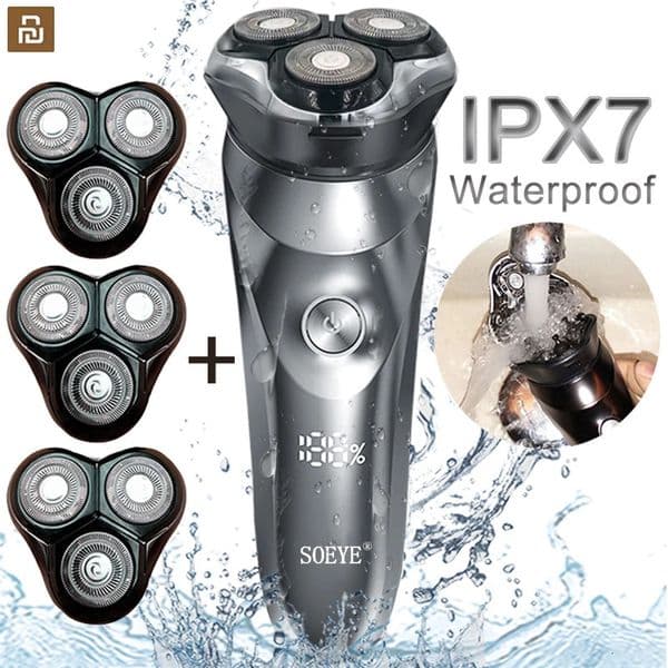 Electric Shaver for mens electric shaver Smart razor for Beard timmer IPX7 waterproof Wet And Dry shaving machine Men Shaver 250729