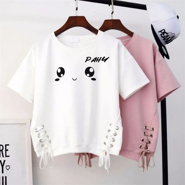 short-sleeved t-shirt for women summer Korean style loose womens white top womens trendy 240518