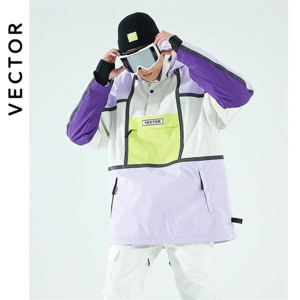 VECTOR Ski Wear Womens Hooded Sweater Reflective Trend Ski Wear Thickened Warmth and Waterproof Ski Equipment Ski Suit Women 241116