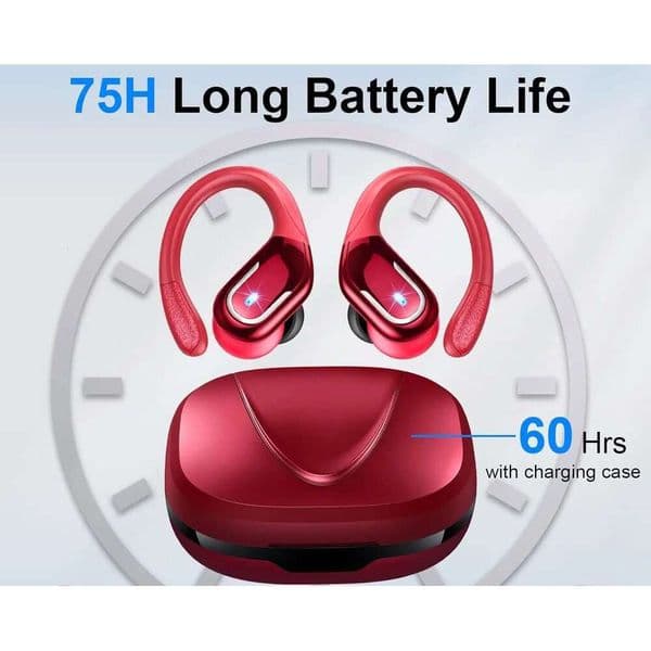 Wireless Bluetooth 5.3 Sport,Bluetooth Earbuds ENC Noise Canceling Mic,Wireless Headphones With Earhooks