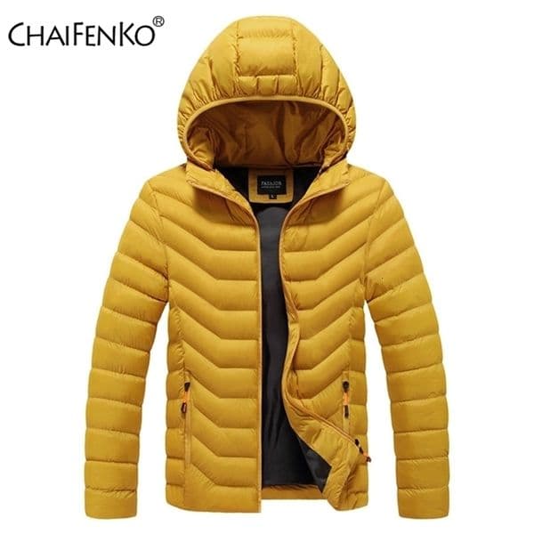 Men's Down Parkas CHAIFENKO Winter Warm Casual Jacket Parkas Men Autumn Fashion Streetwear Men Parkas Windproof Thick Hooded Slim Solid Coat Men 220909