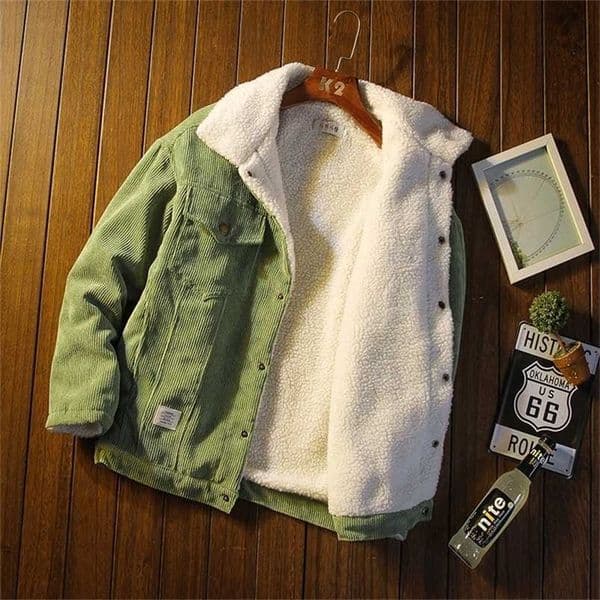 Autumn and Winter Men's Thick Warm Corduroy Jacket Men's Jacket Hip-hop Jacket Men's Casual Cotton Clothes Plus Size 5XL 211103
