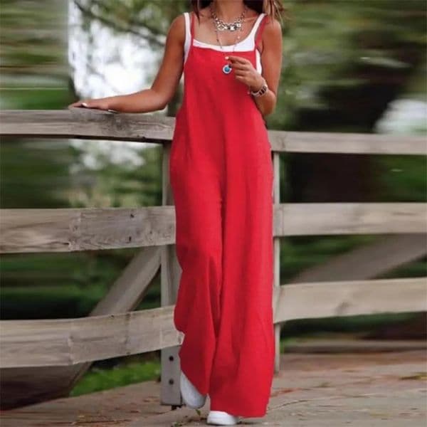 Cotton Blend Plus Size Jumpsuit Womens Autumn Casual Solid Overalls Bodysuits Oversized Wide Legal Pants Womens Clothing Rompe 250220