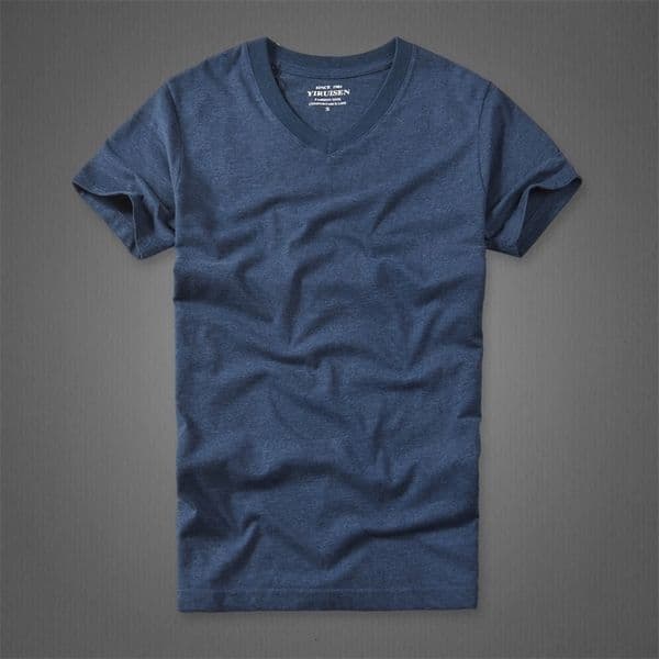 Men's T-Shirts Men's 100% cotton V-neck short sleeve 230403