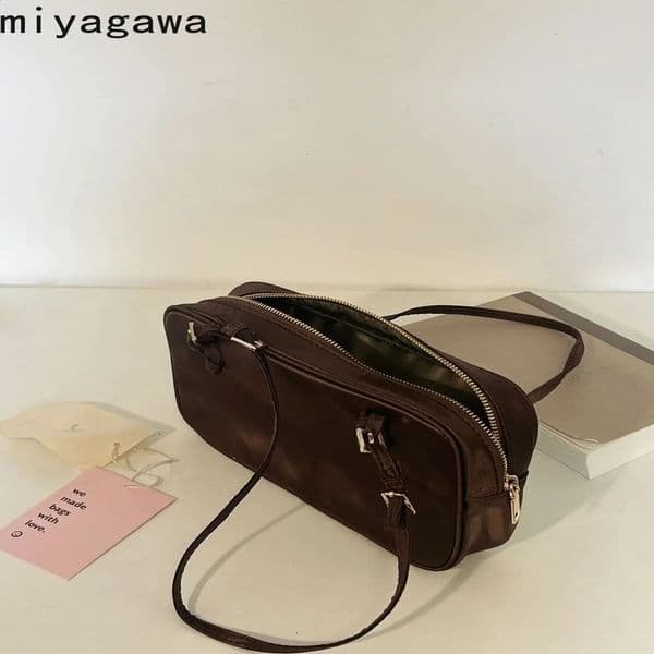 Miyagawa Small Fashion Handheld Boston Womens Bag AutumnWinter Vintage High Quality Shoulder 240826
