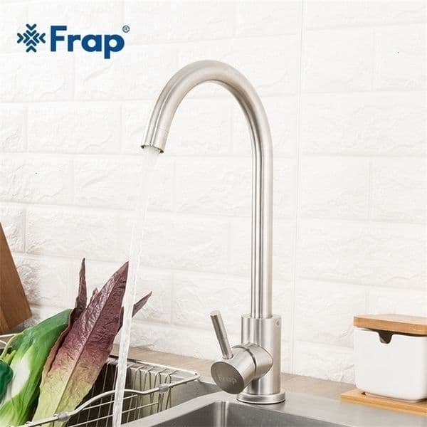Kitchen Faucets Frap Stainless Steel Mixer Single Handle Hole Sink Tap Y40107 220901