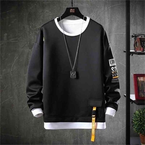 Solid Color Sweatshirt Men Hoodies Spring Autumn Hoody Casual Streetwear Clothes 210730