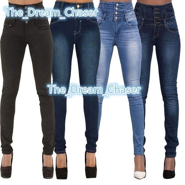 New Arrival Wholesale Woman Long Denim Pencil Pants Women Stretch Skinny High Waist Denim Jeans