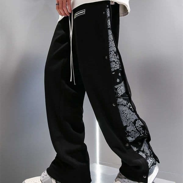 Pants Solid Baggy Loose Elastic Pants Sweatpants Casual Pants Trousers Large straight Grey black 210930
