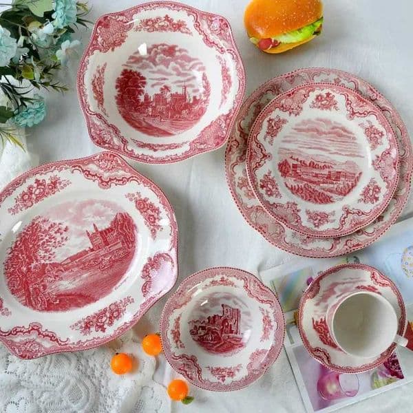 Porcelain Ceramic Plates Bowls Round 810 Inch Kitchen Cutlery Steaks Cakes Desserts Dishes Coffee CupsXJ250924
