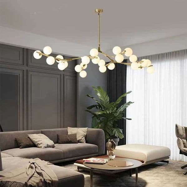 Nordic Style Chandelier Glossy Glass Ball Pendant Light For The Living Room Room Decoration Indoor Lighting Chandelier X250924