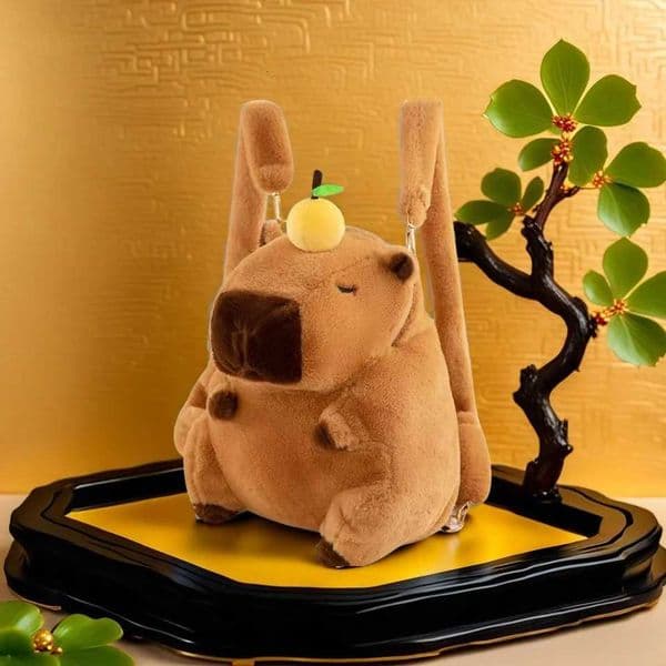Capybara Plush Backpack Kawaii Fashion Plushie Doll Fur Pendant Childrens Shoulder Bag Mini Knapsack Bags Gifts For Girlfriend Z250924