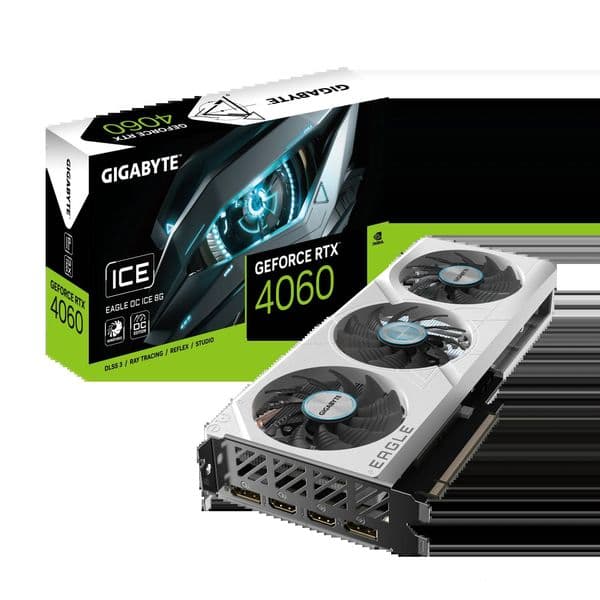 New 4060 EAGLE OC ICE 8G White Card Gaming Graphics Card PC GPU Gaming Video Card