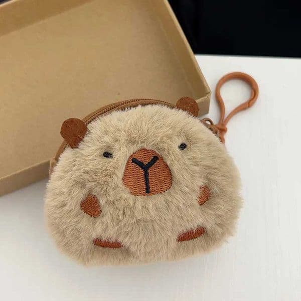 Creative Capybara Kawaii Anime Plush Coin Purse Lovely Cartoon Round Bags Pendant Funny Mini Fashion Headphone Storage Bag New Z250924