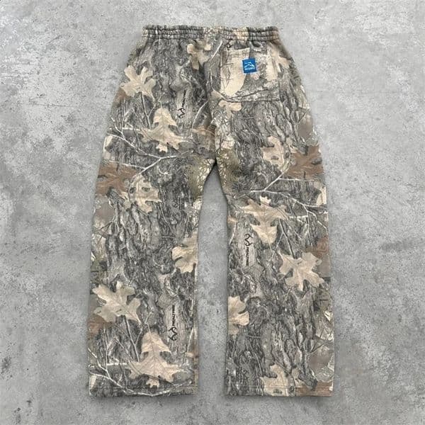 Y2K mens pants Harajuku vintage Camouflage Pattern Baggy Casual Sweatpants Hip Hop gothic men women wide leg trousers streetwear 250121