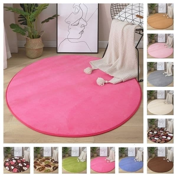 Carpet est Round Coral Velvet Carpet Color Water Absorption Sofa Carpet Memory Foam For Bedroom Living Room Children rug Yoga Mats 221008