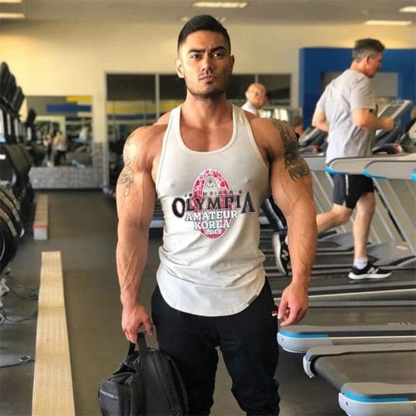 Gyms Tank Tops Mens Sleeveless tops Boys Bodybuilding Clothing Undershirt Men stripe Cotton Fitness Vest Male Tanks 240408