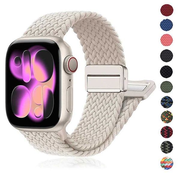 Braided LOOP straps For Watch 1110 band 42mm 46mm SE3 40mm 44mm Magnetic Correa Bracelet Series 9 7 6 8 45mm 4140mm Band Z250924