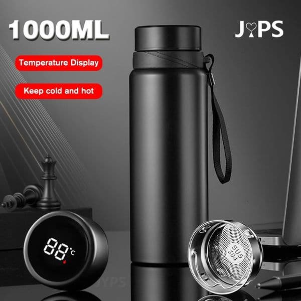 1000ML Smart Thermos Bottle Keep Cold and Temperature Display Intelligent for Water Tea Coffee Vacuum Flasks 240424