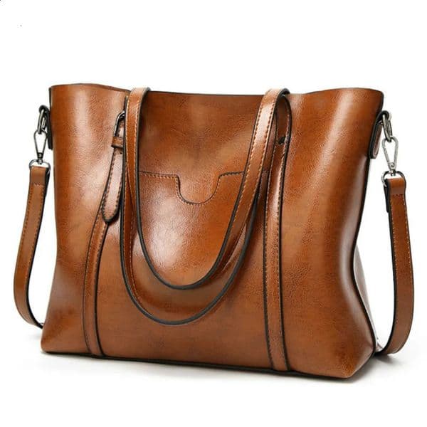 Womens shoulder bag wax leather handbag cross shaped retro womens ner highquality 240826