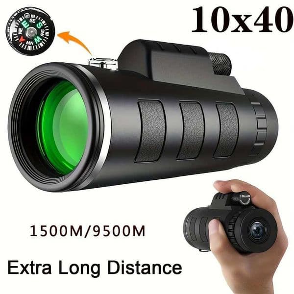 10x42 HD Powerful Portab Monocular Tescope 4 Prism for Outdoor Travel CamHikingHuntingBird watching Holiday Gifts Y250924asd