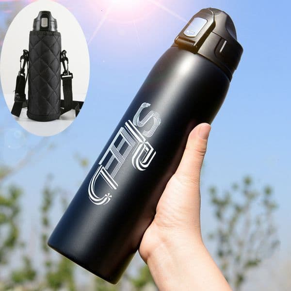 Water Bottles 1000ml750ml High Quality Stainless Steel Sport Vacuum Flask Portable Outdoor Climbing Thermal Bottle Coffee Tea Insulation Cup 221130