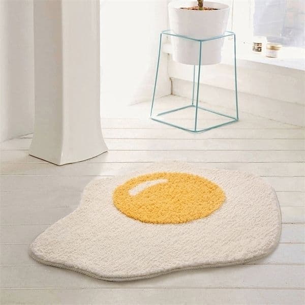 Carpet Poached Egg Carpet Antislip Floor Mat Ins Nordic Doormat Soft Comfortable Absorbent Living Room Entrance Door Home Decoration 221008