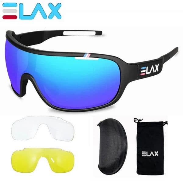 Elax 3 Lens Set Fashion Riding Glasses Outdoor Sports Bicycle Goggles Windproof Goggles 240813